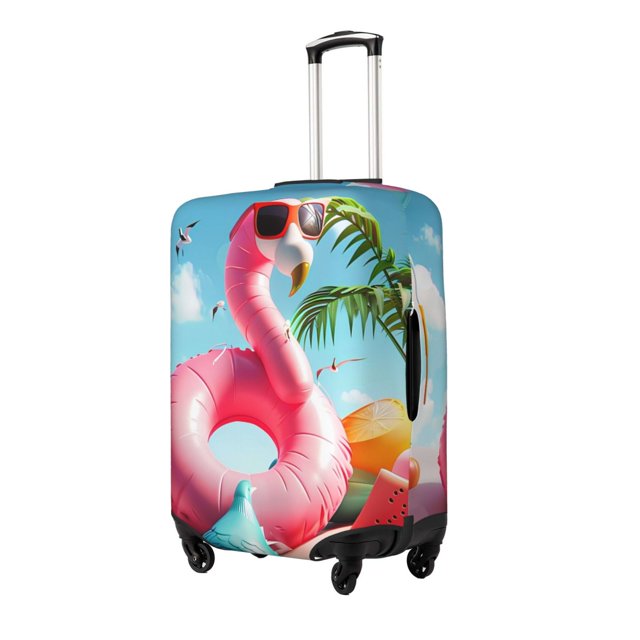 Fotbe Tropical Flamingo Pool Float Funda Protectora para Equipaje, Antirrayones y Resistente a la Suciedad, Compatible con Maletas de 18 a 32 Pulgadas-Large