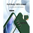 thumbnail image 2 of 3 in 1 for Samsung Galaxy S21 Plus Case, with Full Camera Cover Protection，Liquid Silicone Slim Shockproof Protective S21+ Phone Case (Alpine Green), 2 of 12