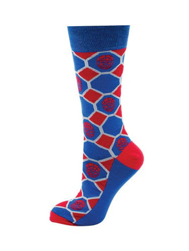 Cufflinks - Spiderman Blue Checker Sock