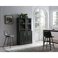 thumbnail image 1 of Gramercy Way Jill Zarin Home Bar Cabinet Rotating Wine Rack Black, 1 of 5