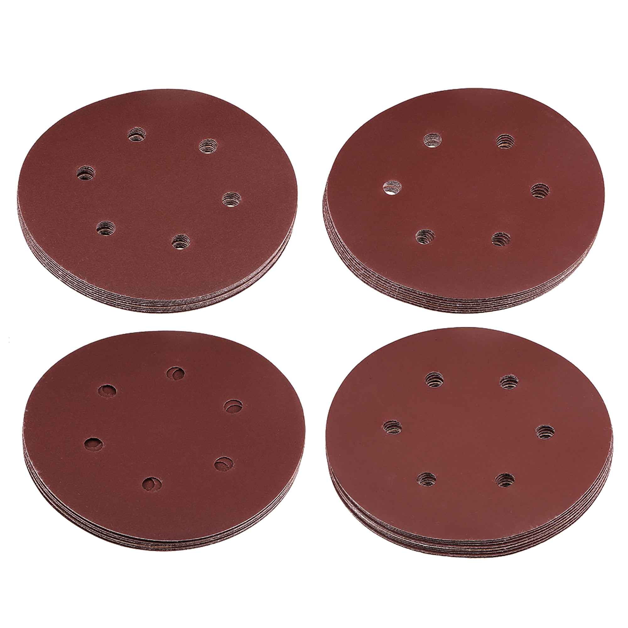40pcs 6 Inch 6 Hole Hook and Loop Sanding Disc Set 320/400/600/800 Grit