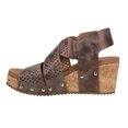 thumbnail image 3 of Corkys Womens Guilty Pleasure Metallic Studded Perforated Wedge Strappy  Ca, 3 of 5