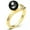 18k Gold Plated / Black, variant on 18K Gold Plated Solitaire Ring Black Glass Pearl For Women B160-8-18k Gold Plated / Black