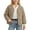 Khaki, variant on BXJX Girls Quilted Jackets, Warm Long Sleeve Button Down Lightweight Outerwear with Pockets Pink Size 7-8 T