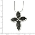 thumbnail image 2 of Sterling Silver and Cubic Zirconia Cross Necklace - 18 Inch, 2 of 2
