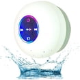 thumbnail image 1 of Mini altavoz de ducha Bluetooth con luz LED, portátil, resistente al agua IPX4, inalámbrico con ventosa, resistente al agua, portátil (blanco), 1 of 6