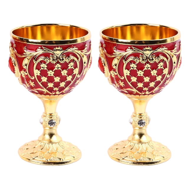 COPAS VINTAGE COPA CON JOYAS DE ORO COPA DE ALEACION DE ZINC VINTAGE COPA DE CÓLIZ