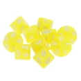 thumbnail image 1 of 10 Uds. Dados poliédricos D10 de 10 caras para juegos de Amarillo Zulema Dados poliédricos, 1 of 7
