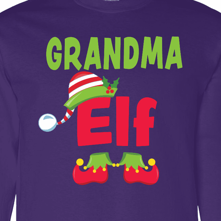 Inktastic Christmas Grandma Elf Long Sleeve T-Shirt