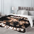 thumbnail image 5 of Yibo Love Monkey Blanket Flannel Soft and Comfortable Anti-static Bed Sofa Blanket, 5 of 7