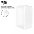 thumbnail image 5 of VIGO Matte Stone Marigold Composite Rectangular Vessel Bathroom Sink in White with Faucet and Pop-Up Drain in Matte Black, 5 of 12