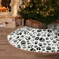 thumbnail image 5 of Bingfone Christmas Tree Skirt Mat Christmas Decoration Interior 36" -Black Footprints, 5 of 6