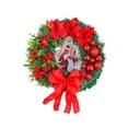 thumbnail image 4 of Guirnalda Artificial Navideña Decorativa para Puerta Corona Colgante con Bolas de Navidad Ramas Flexibles Y Diseño Realista Adecuada para Celebración Rojo 40cmx40cmx8cm, 4 of 8