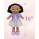 thumbnail image 2 of Linzy Toys Muñeca de trapo de felpa suave Hailey morada de 16 pulgadas para niñas - Adorable compañero de peluche para dormir para niños pequeños Bebés - Linda muñeca de abrazo Muneca De Trapo Para Ni, 2 of 5