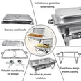 thumbnail image 6 of Jacgood Chafing Dish Buffet Set 4 Pack (Full Pan×2+Half Pan×2) Stainless Steel Food Warmer Chafer Complete Set with Water Pan, Chafing Fuel Holder for Party Catering Christmas, 6 of 7