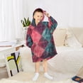 thumbnail image 6 of FORMRS Wearable Blanket Hoodie with Sleeves for Kids Cozy Flannel Sweatshirt, Vibrant Green Tartan Pattern, 6 of 7