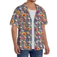 thumbnail image 2 of Sikiie Skull sunflower daisy Men's Wrinkle Free Untucked Cuban Shirt Business Casual Button Down Shirts Short Sleeve ShirtMedium, 2 of 5