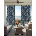 thumbnail image 4 of Abstract Flower Blackout Curtains for Bedroom Living Room, Blue Dandelion Lavender Floral Wild Botanical Leaf Navy 54 In Long Thermal Insulated Darkening Drapes Grommet Window Treatments 42x54 In, 4 of 9