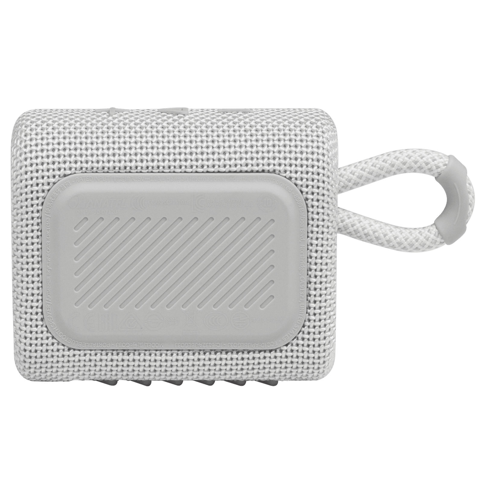 JBL Go 3 Portable Mini Wireless Bluetooth Waterproof Speaker - Cloud White - with Cleaning Cloth - Sold without manufacturer warranty