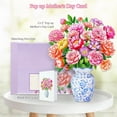 thumbnail image 2 of WaaHome Happy Mothers Day Card Pop Up Flowers - Stunning 3D Peony Bouquet for Mom, Grandma, Daughter, Sister, Aunt - Unique Handmade Flower Cards for Mom, Best Gift from Daughter Son, 2 of 8