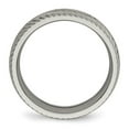 thumbnail image 3 of Titanium Polished Diamond Cut Ring, 3 of 8