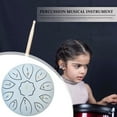 thumbnail image 3 of Tongue Drum Instrumento Percusión Tambor Acolchada Tambor Mano (Blanco), 3 of 9