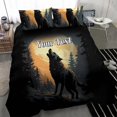 thumbnail image 4 of Personalized Estonia Bedding Set Wolf Howling At The Moon LT18, 4 of 7