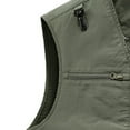 thumbnail image 4 of VBTAPA Men's Lightweight Vest Sleeveless Cargo Work Jacket Outdoor Travel Hiking Running Outerwear Vests with Zip Pockets Army Green XXXL, 4 of 7