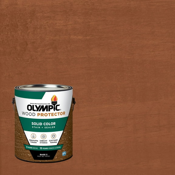 Olympic 1 Gallon SC-1061 Pine Pods Exterior Solid Wood Protector Stain Plus Sealer in One