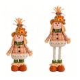 thumbnail image 2 of Set of 4 Thanksgiving Fabric Gnome and Scarecrow Dolls with Sunflower Hats and Weighted Standing Base, Festive Tabletop Decoration for Mantel, Shelf, and Holiday Party., 2 of 8