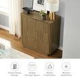 Mopio Brooklyn MidCentury Modern Dresser Credenza, Waveform Panel, 3