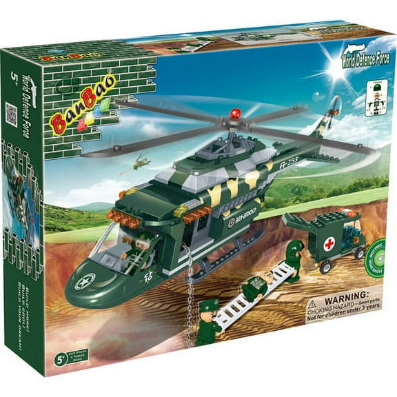 BanBao Medical Helicopter Play Set