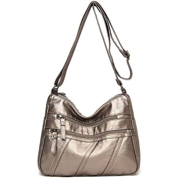 HiMONE Ladies Handbag Purse Crossbody Bags Women Zipper Satchel Casual Adjustable Strap Shoulder Bag Daily Bronze