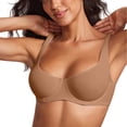 thumbnail image 6 of Nooxsoe Wireless Seamless Bras Sports Bra Tshirt Bra Front Close Bras for Women Underwire Bras for Women Full Coverage Bralettes Lounge Bras for Women Supportive Bra Women’s Bras Brown 42/95C, 6 of 6