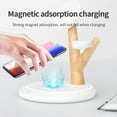 thumbnail image 3 of Cargador inalámbrico para iWatch Series iPhone Estación de carga inalámbrica magnética 3 en 1 para Airpods, 3 of 5