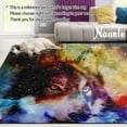 thumbnail image 2 of FREEAM Galaxy Wolf Non Slip Area Rug for Living Dinning Room Bedroom Kitchen 20 x 31 Inch, , Galaxy Wolf Nursery Rug Floor Carpet Yoga Mat, 2 of 6