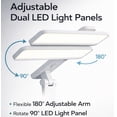 thumbnail image 4 of Lámpara de mesa LED luz de noche de lectura ajustable USB recargable sensor táctil con/reloj, 4 of 10