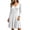 White, variant on Tqcoqu Dresses for Women Long Sleeve Button V Neck Lightweight Ribbed Knit Casual Babydoll A Line Swing Flared Fall Dresses