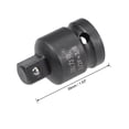 thumbnail image 2 of Reductor de socket de impacto Uxcell 1/2" (F) x 3/8" (M) para llaves de trinquete, de hembra a macho, Cr-Mo, 2 of 3