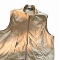 thumbnail image 2 of VSSSJ Men's Lightweight Outdoor Vest Jacket Full Zip Sleeveless Stand Collar Golf Travel Fishing Hiking Work Vest with Multi-Pockets Khaki M, 2 of 4
