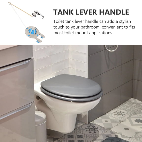 WRITWAA Toilet Flush Handle and Flapper Replacement Kit, Side Mount with Copper Finish, 1 Set for Easy Toilet Repair