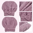 thumbnail image 5 of Unique Bargains Diamond Shape Hair Drying Towel Dry Cap Quick Drying Lightweight Purple, 5 of 7