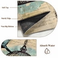 thumbnail image 6 of 2x3 Ft Entryway Area Rug, Teal Vintage Birds Kitchen Rug Runner Washable Floor Mat, Retro Birdcage Watercolor Non Slip Indoor Door Mat Throw Carpet for Bathroom Living Room Bedroom, 6 of 8