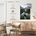 thumbnail image 5 of Elephant Stock Braies Lake Boats Wall Art - Vertical Canvas Wall Art - Living Room Wall Decor - Transportation Canvas - Beige And Orange Decor - 30" x 45", 5 of 8
