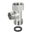 thumbnail image 1 of Adaptador de válvula en T pulido de 7/8" y G 1/2 para ducha de bidet de mano, 1 juego, 1 of 7