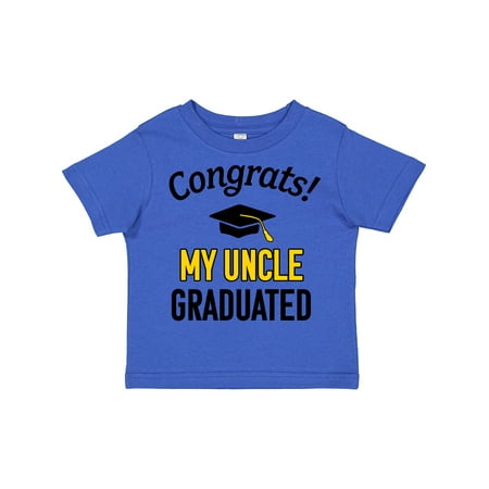 

Inktastic Congrats! My Uncle Graduated with Cap Gift Toddler Boy or Toddler Girl T-Shirt