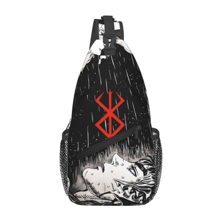 Anime Berserk Sling Bag Crossbody Sling Backpack Chest Bag Daypack Purses Shoulder Bag For Women Men Travel Hiking