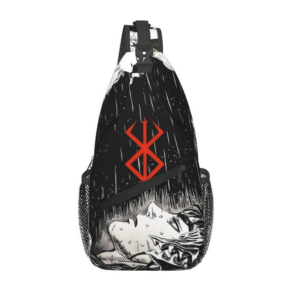Anime Berserk Sling Bag Crossbody Sling Backpack Chest Bag Daypack Purses Shoulder Bag For Women Men Travel Hiking