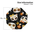 thumbnail image 3 of Balery 4 Pcs Cat Skulls And Flowersleather Coasters Set, Drink Table Cup Coasters For Living Room Kitchen Coffee Decor, 3 of 9