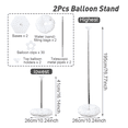 thumbnail image 2 of 2pcs Globos Columna Con Base Soporte Para Globos Decoración Xtellar plateado, 2 of 4